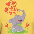 thumbnail image 3 of CafePress - Elephant With Hearts T Shirt - Men's Classic Graphic T-Shirt, 3 of 4