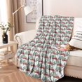 thumbnail image 2 of White Christmas Truck and Tree Pattern Round Blanket,Comfortable Soft Flannel Throw Blanket,All Season,Warm Lightweight Blankets for Sofa Bed Couch Living Room Chair 47"x47", 2 of 5