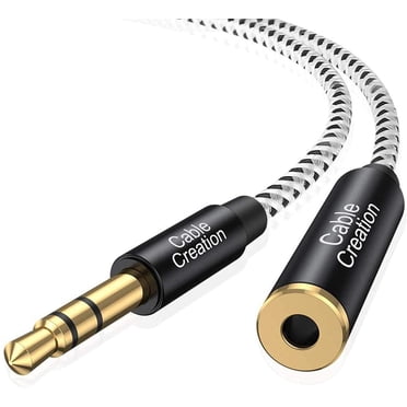 4FT 3.5mm 4-Pole AUX Extension Cable Stereo Audio Headphone Male To Female 845832003504