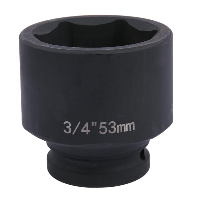 Impact Socket YTKavQ 3/4 Drive, 53 mm, 6 puntos, acero de aleación de cromo molibdeno estándar