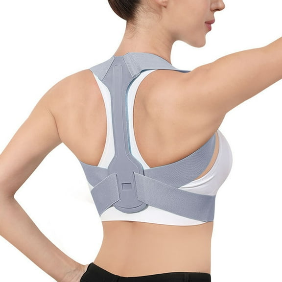 OATIPHO 1Pcs Back Posture Corrector Adjustable Posture Correction Belt Grey for Office Work