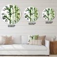 thumbnail image 4 of Designart 'Bamboo Branches In The Forest Iii' Tropical Wall Clock, 4 of 5