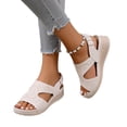 thumbnail image 5 of Willtoo Women's Open Toe Wedge Orthopedic Sandals Boho Non-slip Dressy Summer Sandals with Ankle Strap Breathable Casual Walking Shoes, 5 of 6
