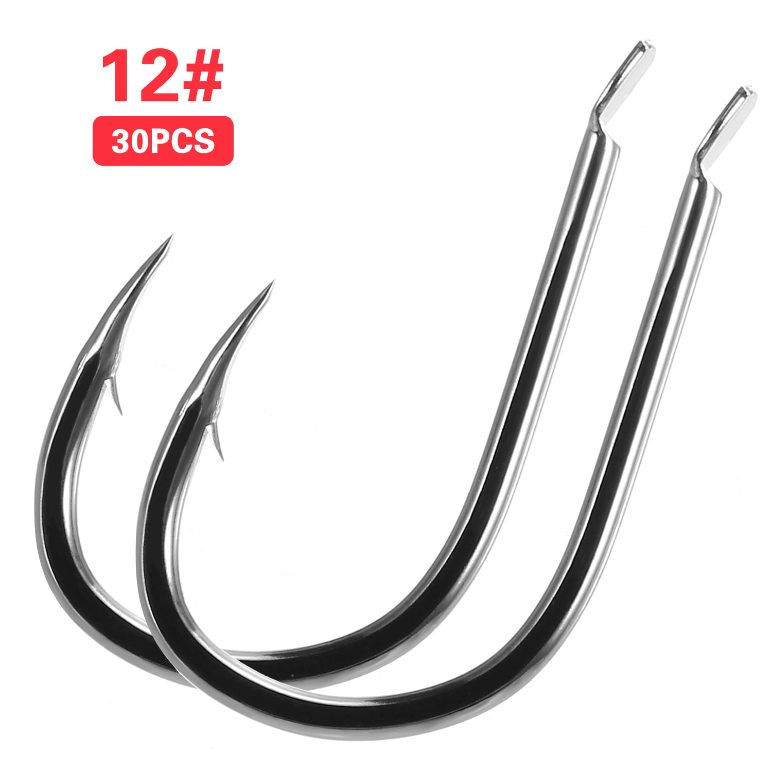 20pcs Titanium Big Jig Hook Strengthen Saltwater Fishing Hook 10# 12# 14# 16# 
