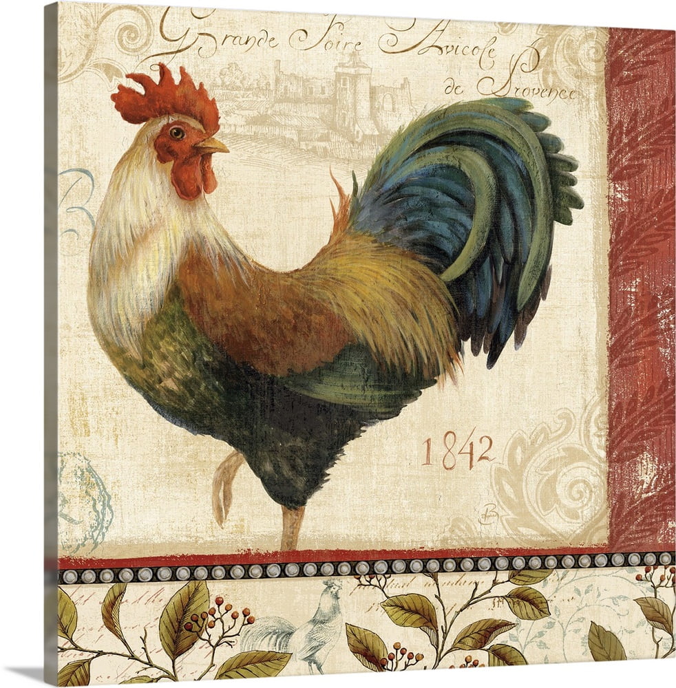 Great BIG Canvas | "Majestic Rooster II" Canvas Wall Art - Walmart.com