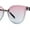 Clear Pink Grey, variant on Retro Hipster Horn Rim Rimless Metal Bridge Sunglasses Black Clear Silver Mirror