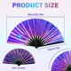 thumbnail image 5 of Boots on The Ground Fan, 2025 New Large Holographic Folding Hand Fan with Laser Colors,Foldable Clack Fans for Line Dancing Party Pop Wedding Hand Fan, 5 of 5