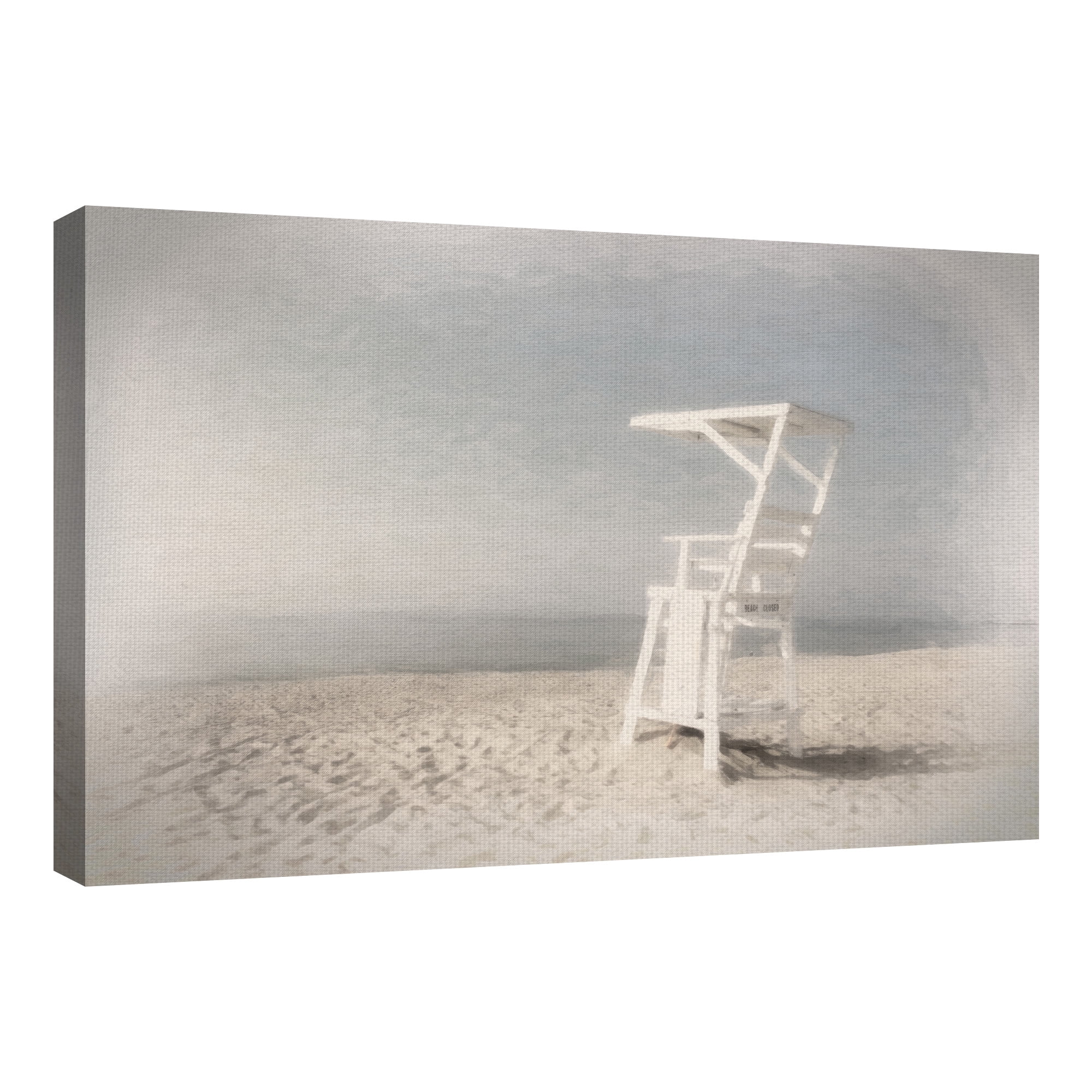 Masterpiece Art Gallery Lifeguard Chair Hazy Morning by Graff-tee Studio Canvas Art Print 24" x 36"