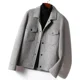 thumbnail image 1 of Abrigo de lana de doble cara para hombre, abrigo corto de estilo coreano con solapa para otoño e invierno, abrigo de lana hecho a mano, chaqueta de lana para hombre, abrigo cálido, 1 of 3