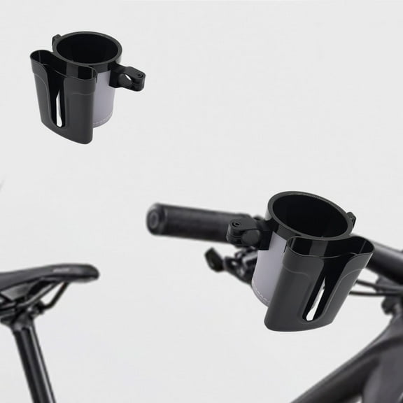 Bike Cup Holder under $5! CQCYD 2-in-1 Universal Cup and Phone Holder, Bike Cup Holder for Stroller Wheelchair Scooter, Adjustable Clamp with Rubber Pad for Handlebar, Drink Bottle