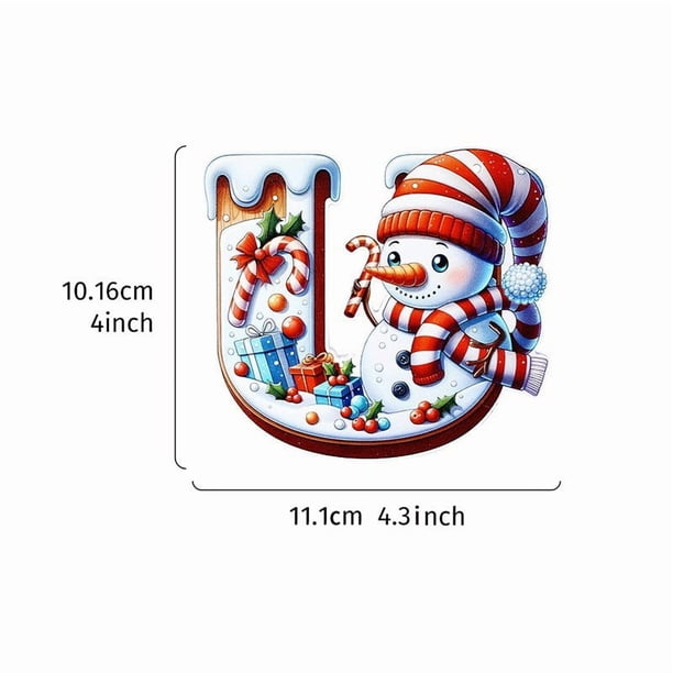 Custom Personalized Christmas Ornament with Snowman Santa Hat Design, Festive Holiday Tree Hanging Decoration for Family Gift Giving, Home Party Decoration, Memorial Keepsake