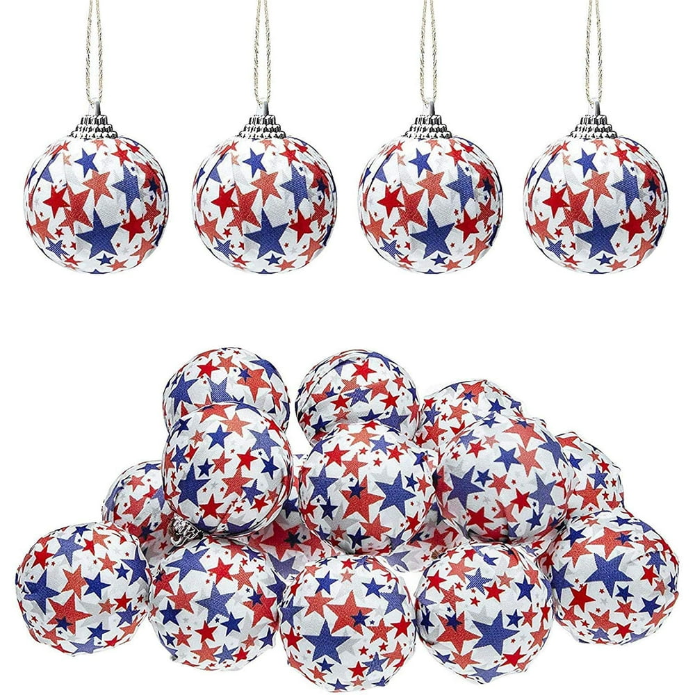 10PCS Independence Day Hanging Ball Ornament - 4th of July Patriotic ...
