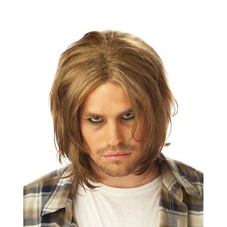 Kurt Cobain Wig Nirvana Grunge Adult Mens Costume Hair 90's Music Blonde