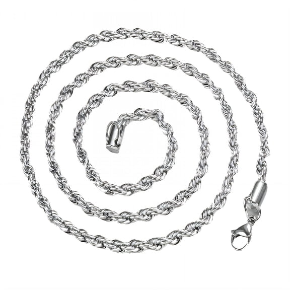 DESIGNICE Box Chain Necklace,spiral Rope Jewelry,Antioxidant Strength Necklace for Women,20in