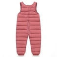 thumbnail image 3 of Toddler Boys Girls Snow Pants Winter Warm Down Coat Jumpsuit Classic Windproof Ski Snow Bib Overalls Snowsuit with Pockets Pink 2-3 Years, 3 of 8