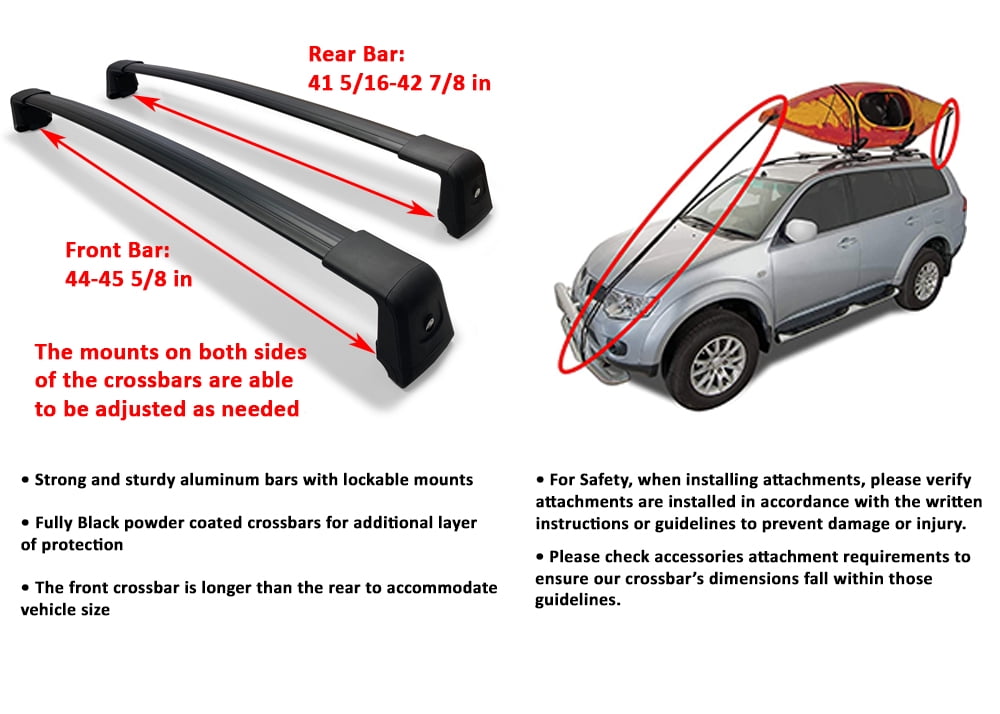 BRIGHTLINES Heavy Duty Anti-Theft Crossbars Roof Racks Compatible with 2020-2026 Ford Escape for Kayak Luggage Ski Bike Carrier (Including Models with panoramic sunroof)