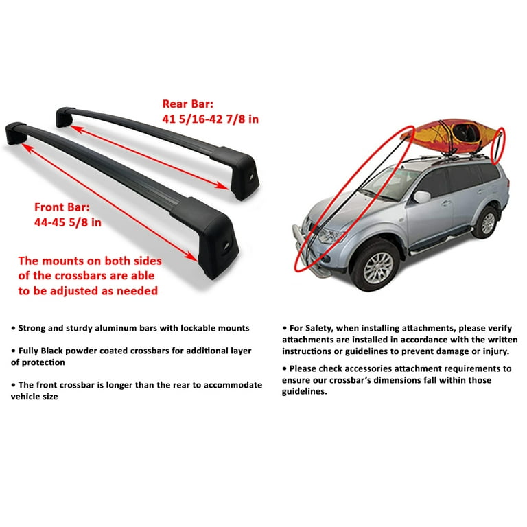 BRIGHTLINES Heavy Duty Anti-Theft Crossbars Roof Racks Compatible