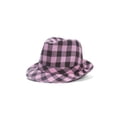 thumbnail image 2 of Chapeau Fedora Trilby à Carreaux - Rose, 2 of 2
