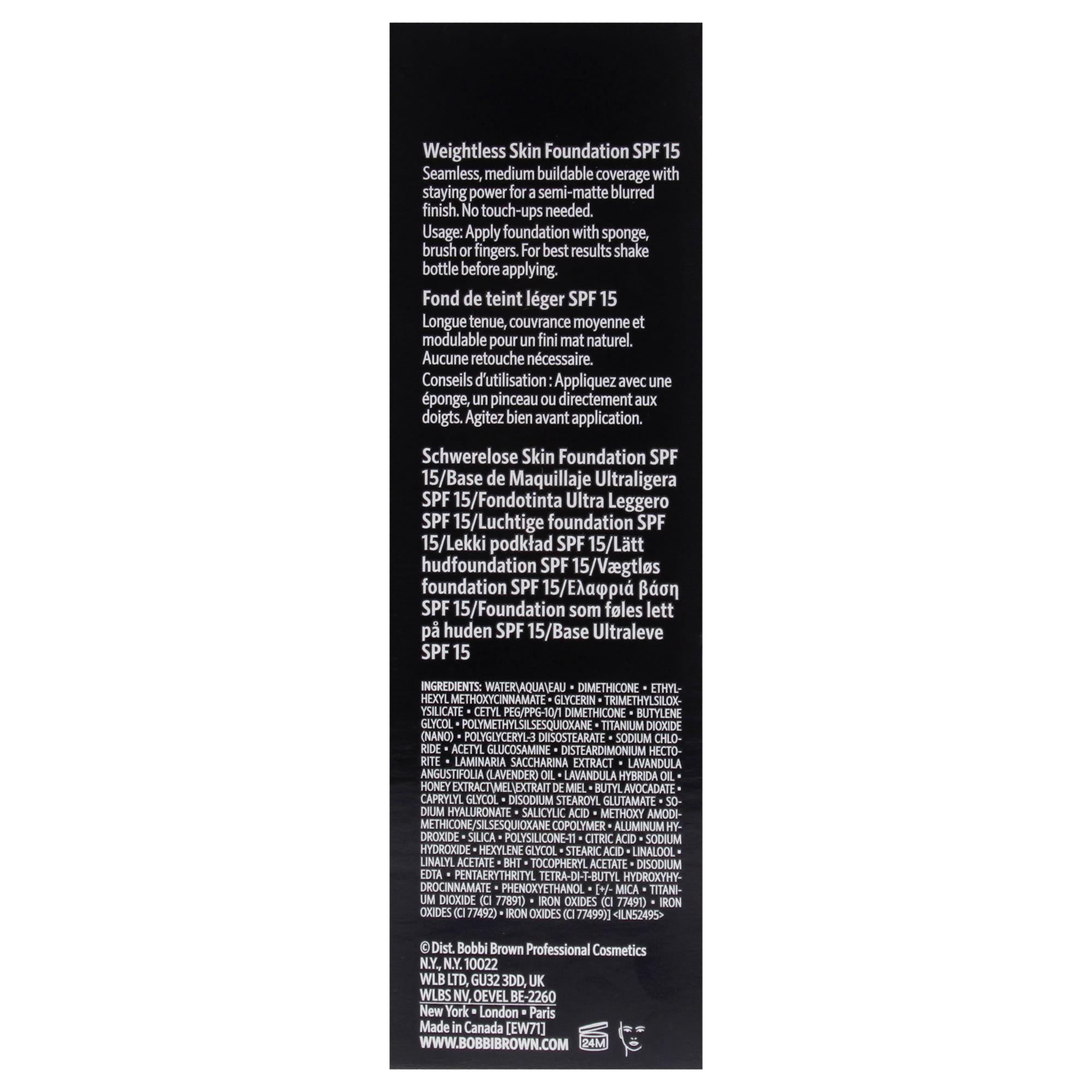 Weightless Skin Foundation SPF 15 - W-064 Honey by Bobbi Brown for Women - 1 oz Foundation