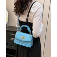thumbnail image 4 of Womens Fashion Shoulder Crossbody Bag PU Leather Y2k Hobo Purse Small Totes Diamond Pattern Handbag Cute Satchel, 4 of 7