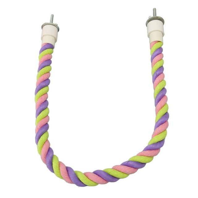 Juguetes Para Pájaros Con Cuerda De Algodón Para Escalar, Coloridos, De Fácil Instalación, Flexibles, Interactivos, Resistentes A Las Mordeduras, Percha De Cuerda Para Loros