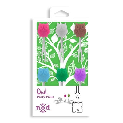 Nod Owl Party / Hors d'oeuvre Picks - Set of 6