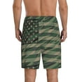thumbnail image 3 of Daiia Jungle Green Camo USA Flag Mens Woven Stretch Pajama Short,Short Pajama Pants-4X-Large, 3 of 9
