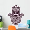thumbnail image 1 of Purple Jewish Hamsa Hand Wall Decal Wallmonkeys Peel and Stick Graphics (24 in H x 24 in W) WM502588, 1 of 4