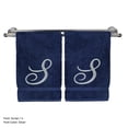 thumbnail image 2 of Bare Cotton Corp. Silver Script Monogrammed Turkish Cotton 16x30-inch Hand Towel (set of 2) - S, 2 of 3