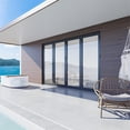 thumbnail image 3 of KaMic 120" x 96" 4 Panels Alumnium Folding Door In Black, One Door Right Swing Out Three Door Folded From Left To Right, 3 of 20