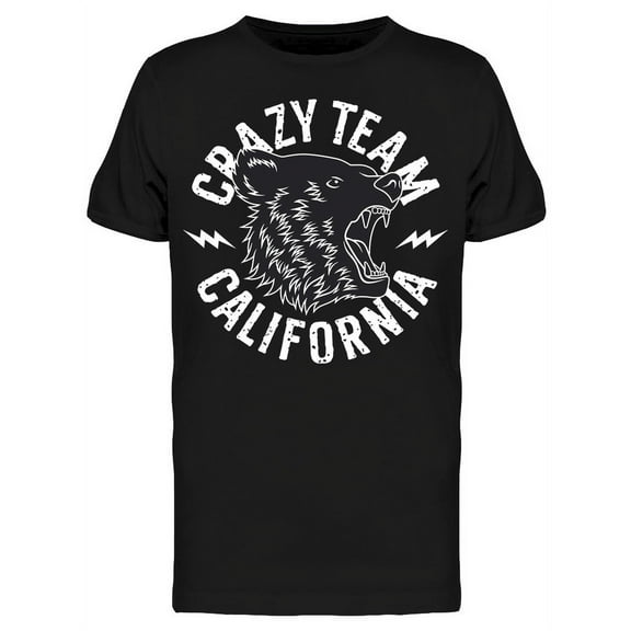Bear Crazy Team California T-Shirt Men -Image by Shutterstock, Male 3X-Large