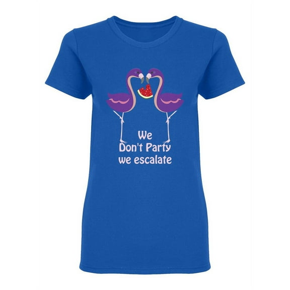 We Don't Party Shaped T-Shirt Women -Image by Shutterstock, Female XX-Large