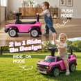thumbnail image 3 of iYofe Toddler Push Car, Licensed Ford Bronco Raptor Toddlers Ride on Toys with Music, Under Seat Storage, Ages 18+ Months, Pink, 3 of 10
