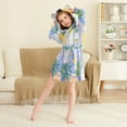 thumbnail image 3 of FORMRS Niños Bathrobe Unisex Hooded Robe Soft Plush Pajamas Sleepwear, Size 4-6T, Seaside Boat, 3 of 7