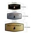 thumbnail image 5 of Signs ByLITA Fancy Help Yourself Indoors Decoration Sign (Brushed Silver) - Large, 5 of 6