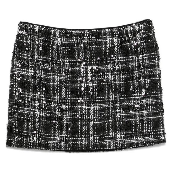 Rotate Boucle Sequin Embellished Mini Skirt, Brand Size 34 ( US Size 0 )