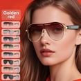 thumbnail image 2 of GJX Video Call Translation AI Smart Glasses European and American Large Frame Bluetooth Audio Glasses Stainless Steel Sunglasses, 2 of 7