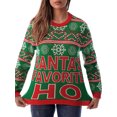 thumbnail image 2 of Nituyy Women's Christmas Knit Sweater Long Sleeve Crewneck Letter/Christmas Tree Print Pullover Knitwear, 2 of 9