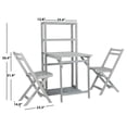 thumbnail image 5 of SAFAVIEH Griffen Balcony Convertible Dining Cabinet, Ash Grey, 5 of 12