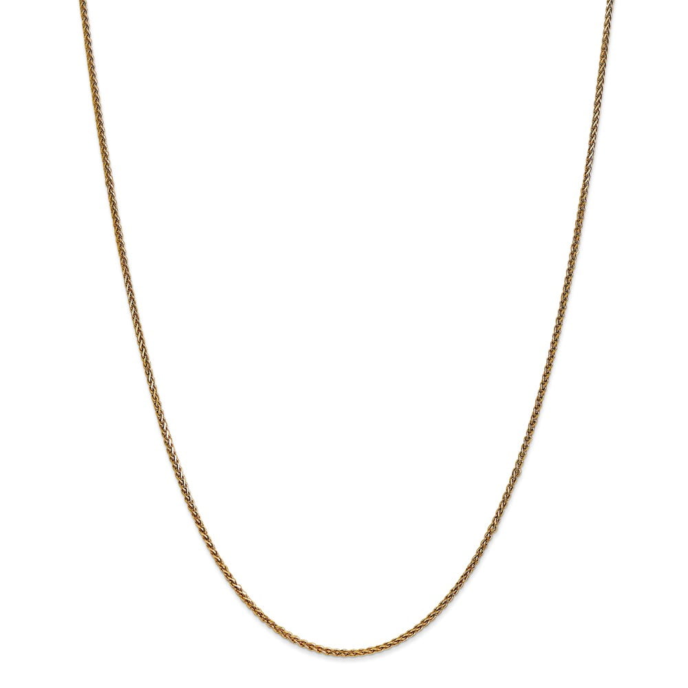 Leslie's Real 14kt Yellow Gold 1.4mm Diamond Cut Spiga Chain; 18 inch; Lobster Clasp; for Adults and Teens; for Women and Men