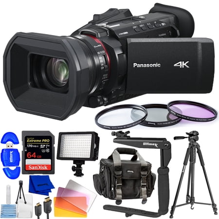 Panasonic HC-X1600 UHD 4K HDMI Camcorder with 24x Zoom - 10PC Accessory Bundle