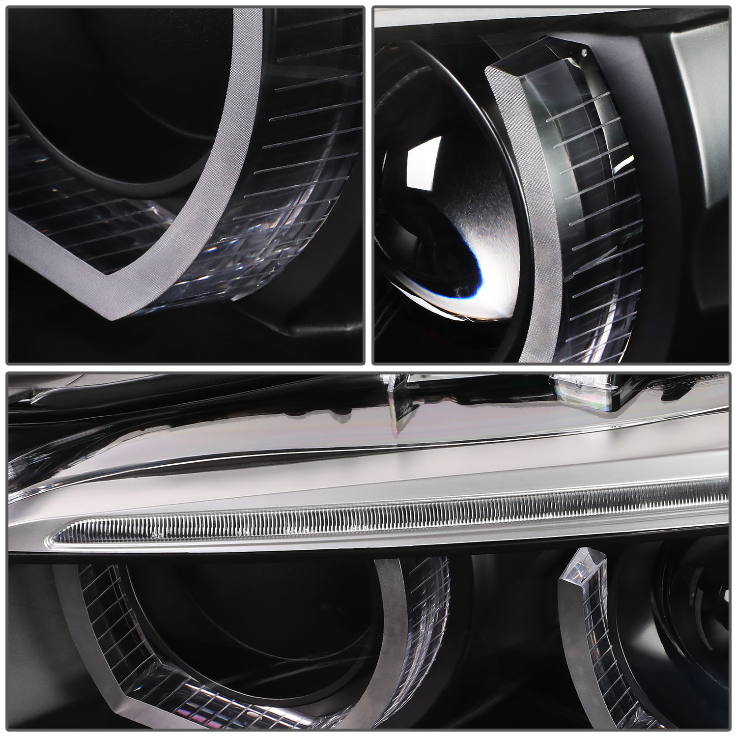 DNA Motoring HL-3D-HID-F1010-BK For 2011-2013 BMW F10 528I 528i