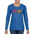 thumbnail image 1 of Peace Love Baseball Sports Womens Graphic Long Sleeve T-Shirt, Royal, Medium, 1 of 5