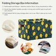 thumbnail image 5 of Coolnut Lemon Foldable Storage Basket for Shelves, Collapsible Waterproof Sturdy Fabric Storage Bin with Handles, Canvas Storage Cube for Organizing Shelf Nursery Home Closet 2PCS Home Decor, 5 of 7
