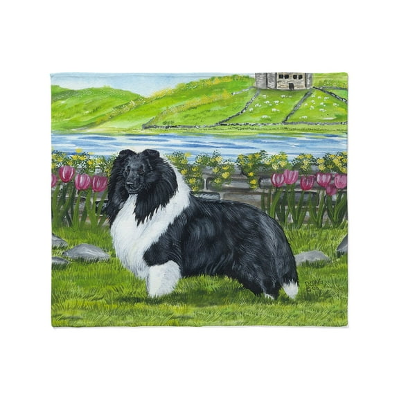 CafePress - Bi Black Sheltie Throw Blanket - Soft Fleece Throw Blanket, 50"x60" for All Ages