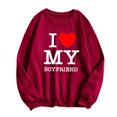 thumbnail image 3 of WEAIXIMIUNG Chandails en Molleton pour Femmes Zip Saint-Valentin Manches Longues Graphique Imprimé Pull Chandails en Molleton Blouse Chandails en Molleton Top, 3 of 4