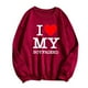 thumbnail image 2 of Gibobby Sudaderas con cremallera Día de San Valentín Mujeres Manga Larga Gráfico Impreso Sudaderas Blusa Sudaderas Top (Rojo, XXL), 2 of 4