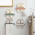 thumbnail image 1 of Fiudx Zapatero de Pared, Sin Perforaciones, Toallero Multifunción, Desodorizante, Ahorra Espacio, Fácil de Instalar, 3 Colores Disponibles, Organizador Del Hogar, 1 Estante, 1 of 2