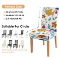 thumbnail image 6 of Ocean Starfish and Coral Themed Dining Chair Covers Set of 4, Stretch Washable Polyester Slipcovers, Removable Seat Protector for Tropical or Vintage Decor, 6 of 7