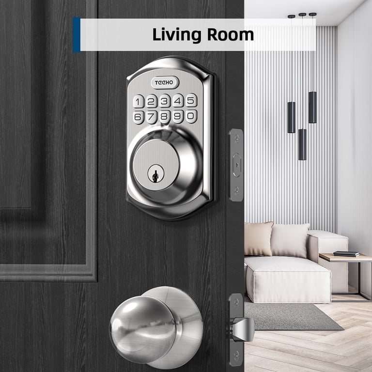 TEEHO Keyless Entry Door with Door Knobs, Electronic Deadbolt Lock